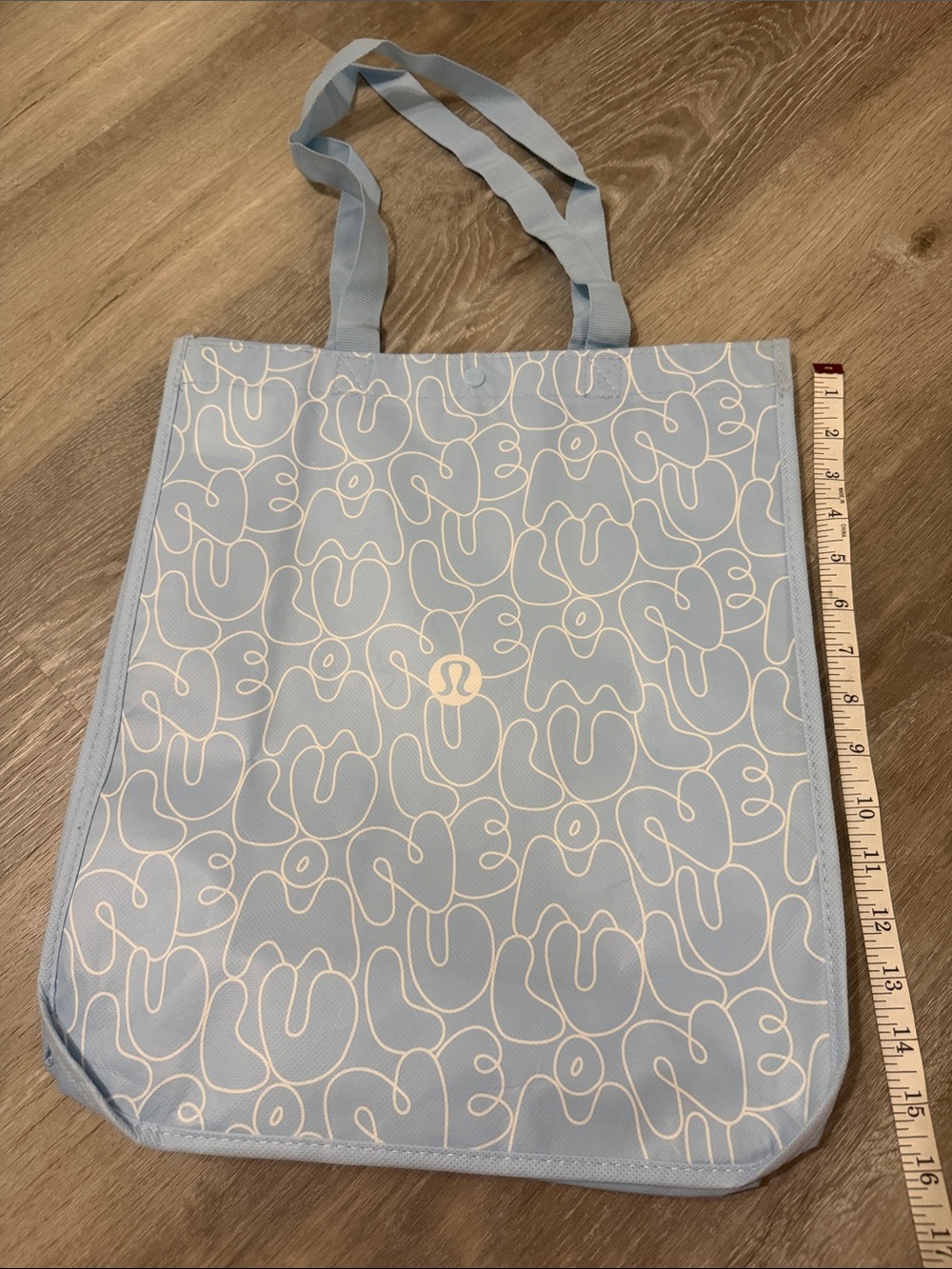 lululemon athletica Light Blue Printed Tote Bag